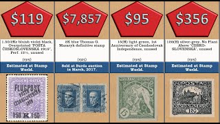 Most Expensive 50 Most Expensive Valuable and Rare Czech stamps [upl. by Marder620]