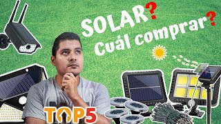 💡 LAMPARAS SOLARES 🌞 Las 5 OPCIONES LED para EXTERIORES [upl. by Gildea]