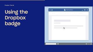 Using the Dropbox badge  Dropbox Tutorials  Dropbox [upl. by Jaddan]