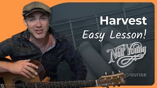 How to play Harvest by Neil Young  Easy Guitar Lesson [upl. by Gnouv]