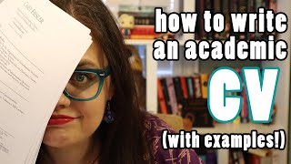 How to Write an Academic CV  Example CVs [upl. by Aicirtam]