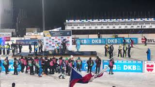 Biathlon World Championship 2024 pursuit Nove Mesto awards ceremony [upl. by Bo753]