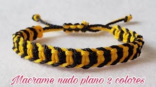 COMO HACER UNA PULSERA NUDO PLANO MUY FACIL  DIY 2018  TUTORIAL [upl. by Cogan15]