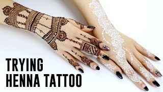 Trying Henna Tattoo [upl. by Letnoj]