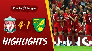 Liverpool vs Norwich City  Reds net four to kickoff the Premier League season [upl. by Fortier]