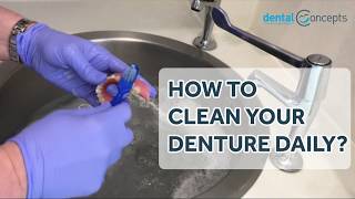 How To Clean Your Dentures Daily [upl. by Nesbitt464]