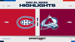 NHL Highlights  Canadiens vs Avalanche  December 21 2022 [upl. by Enaira]