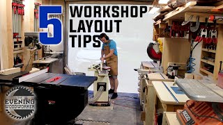 Workshop Design  5 Keys to a Small Shop Layout  Evening Woodworker [upl. by Bettine878]