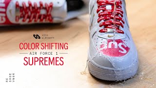 Supreme Air Force 1 Custom With Color Changing Paint [upl. by Etteniotnna33]