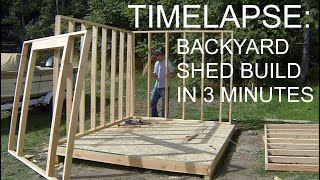 Complete Backyard Shed Build In 3 Minutes  iCreatables Shed Plans [upl. by Lapointe806]