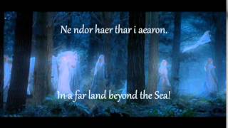 The Passing of the Elves Sindarin lyrics with translation [upl. by Ethelda]