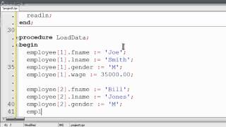 Free Pascal Program Tutorial 30  Array Of Record  Lazarus [upl. by Gombosi168]