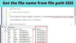 02 Get the file name from file path in SSIS and insert into SQL table  SSIS real time scenarios [upl. by Kumagai]