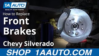 How to Replace Front Brakes 0714 Chevy Silverado Truck [upl. by Werdnaed]