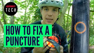 How To Fix A Puncture On A Mountain Bike  Repairing An Inner Tube [upl. by Eceela]