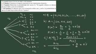 9 Ejercicio 9 probabilidad PAU espacio muestra  sucesos equiprobables [upl. by Kered4]