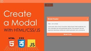 Create a Modal With HTML CSS amp JavaScript [upl. by Oyam]