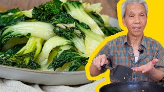 🥬 Dads IRRESISTABLE Stir Fried Bok Choy 蒜蓉炒白菜 [upl. by Longfellow]