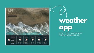 How to make Weather App using Openweathermap API  Javascript  Responsive Website [upl. by Zimmermann680]