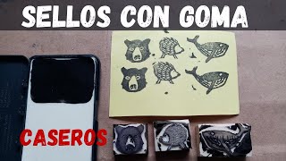 sellos caseros con goma de borrador [upl. by Yellek903]