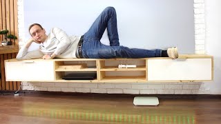 How To Build A Floating Media Console  TV Stand Tutorial  Floating Entertainment Center [upl. by Ashton]