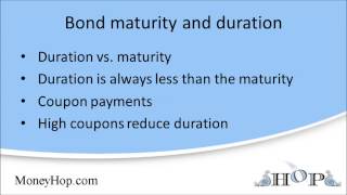 Bond maturity and duration [upl. by Ainahpets]