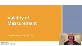 Validity of Measurement [upl. by Barna]