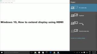 Windows 10 How to extend display using HDMI [upl. by Alicea]