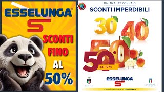 Volantino Esselunga dal 16 al 29 gennaio 🛍️ SCONTI 30 40 E 50 🟩⬜️🟥 anteprima [upl. by Enhpad]