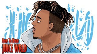 How To Draw JUICE WRLD step by step [upl. by Sokil611]