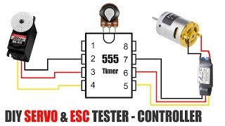 How To Make Servo Tester amp ESC Tester Diy Servo amp ESC Controller Circuit [upl. by Mook]