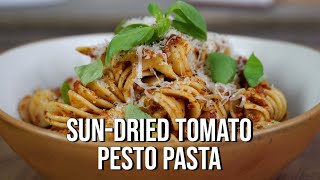 SunDried Tomato Pesto Pasta  The Tastiest Recipe [upl. by Mailliw901]