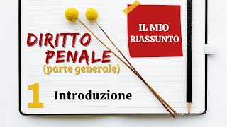 Diritto Penale parte generale  Capitolo 1 introduzione [upl. by Barta49]