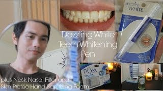 Dazzling White  Teeth Whitening Pen plus Nosk Nasal Filter and Skin Protec Review [upl. by Thibaud]