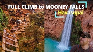 Full CLIMB down to MOONEY FALLS  Havasupai  Grand Canyon [upl. by Curran]