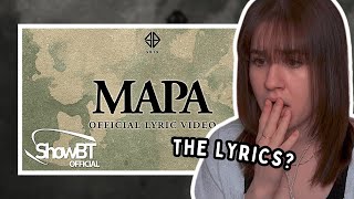 SB19 MAPA LYRIC VIDEO REACTION [upl. by Alveta803]