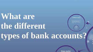 What are The Different Types of Bank Accounts [upl. by Eirrot521]