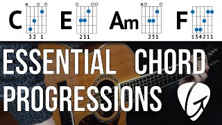 Chord Progression Practice  C E Am F  Beginner Guitar Lessons [upl. by Ario]