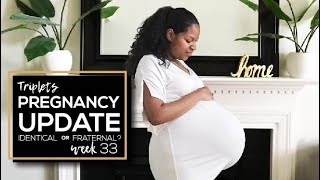 Triplets 33 Week Pregnancy Update  Identical or Fraternal [upl. by Daahsar747]