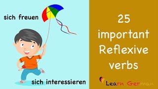 Learn German  German for daily use  25 important reflexive verbs  B1  A2 [upl. by Gustave]