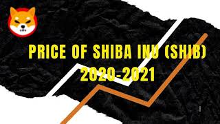 SHIBA INU SHIBA Price History from 2020 to 2021  Cryptocurrency [upl. by Suanne]