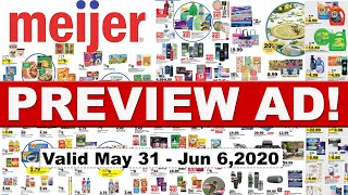 Meijer Sneak Peek Weekly Ad  Meijer Weekly Ad May 312020  Meijer Preview Weekly Ad Best Deals [upl. by Bbor738]