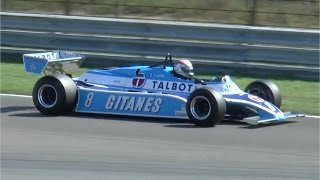 70s 80s Historic Formula 1 Race with Ligier JS17 Matra V12 [upl. by Amsden]