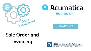 Acumatica Cloud ERP  Sales Order and Invoicing [upl. by Ilke]