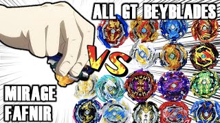 HAND SPIN Mirage Fafnir VS ALL GT Beyblades [upl. by Ardle72]