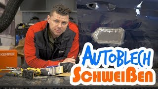 Wie KfZ Blech richtig schweißen  Punktschweißen Anleitung Tutorial [upl. by Ojyma156]