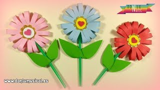 Cómo hacer FLORES DE PAPEL en 5 minutos 🌸🌼🌺 RECICLAJE [upl. by Bollen]