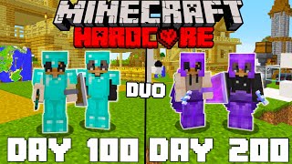 We Survived 200 Days In Hardcore Minecraft  Duo Minecraft Hardcore 100 Days [upl. by Edsel]