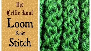 LOOM KNITTING STITCHES  The Celtic Knot Pattern with Round or Long Loom [upl. by Yrolam]