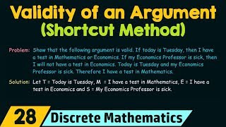 Checking The Validity of An Argument Shortcut Method [upl. by Tsnre]